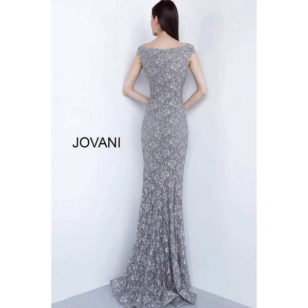 Jovani Long Formal Dress 78595 Silver