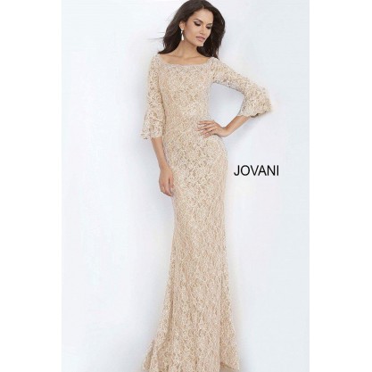 Jovani Long Formal Dress 68810 Champagne