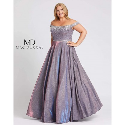 Mac Duggal Fabulouss Off Shoulder Plus Size Prom Ball Gown 48989 Sale