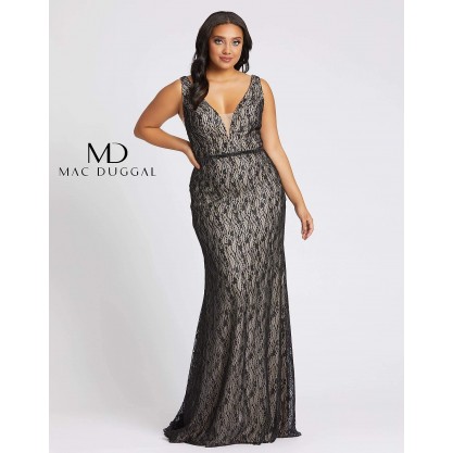 Mac Duggal Fabulouss Plus Size Long Prom Dress 48995F