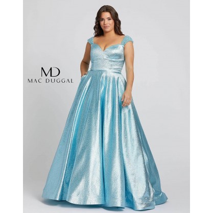 Mac Duggal Fabulouss Plus Size Prom Long Ball Gown 67236F