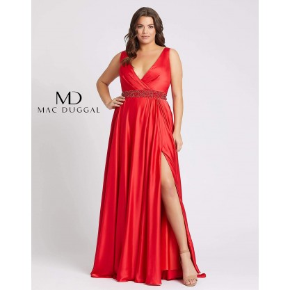 Mac Duggal Fabulouss Long Plus Size Prom Dresses 67244F