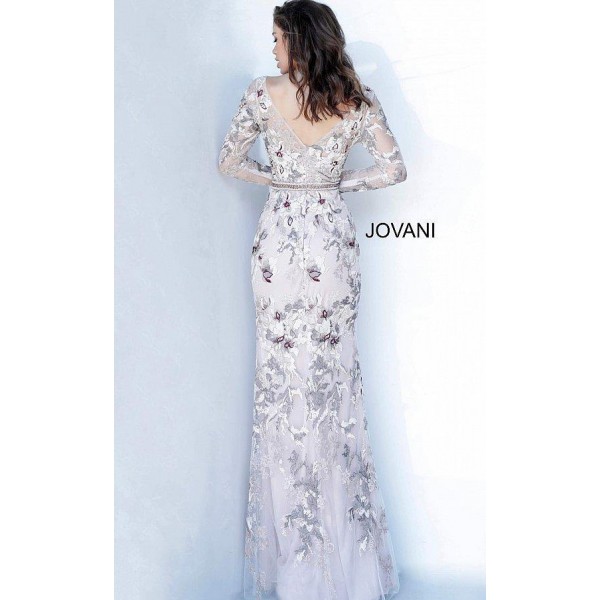 Jovani Long Formal Floral Lace Gown 00818
