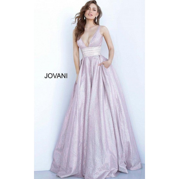 Jovani Long Metallic Prom Ball Gown 55535
