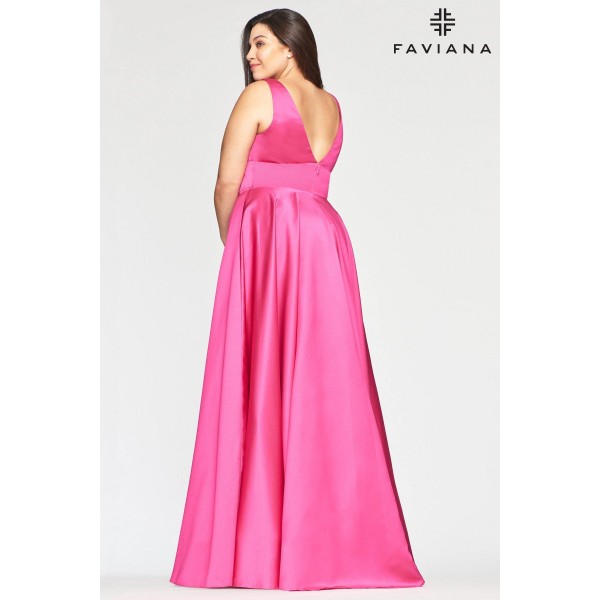 Faviana 9496 Long Formal Plus Size Prom Gown