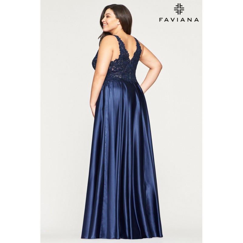 Faviana 9494 Long Sleeveless Plus Size Prom Dress