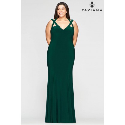 Faviana 9485 Long Formal Fitted Dress Evening Gown