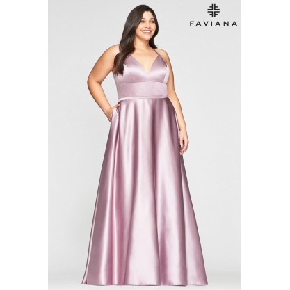Faviana 9466 Prom Long Plus Size Ball Gown