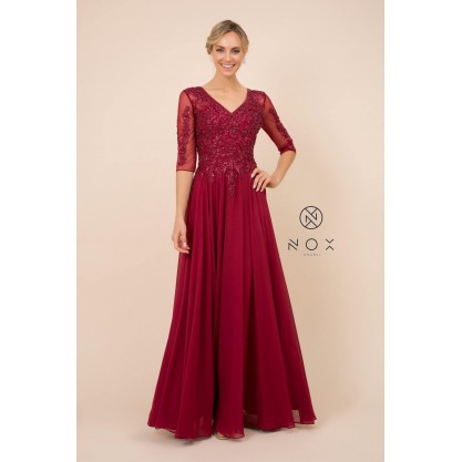 Long Formal Mother of the Bride Plus Size Dress