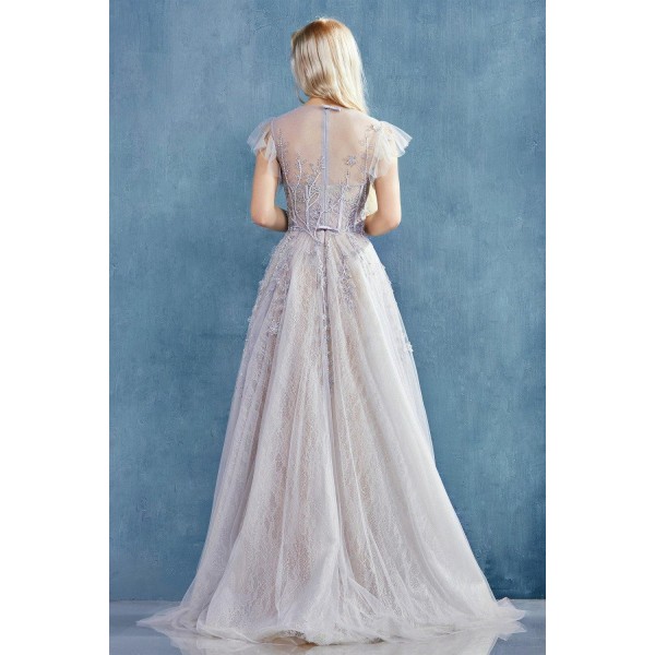 Ruffled Long Prom Dress