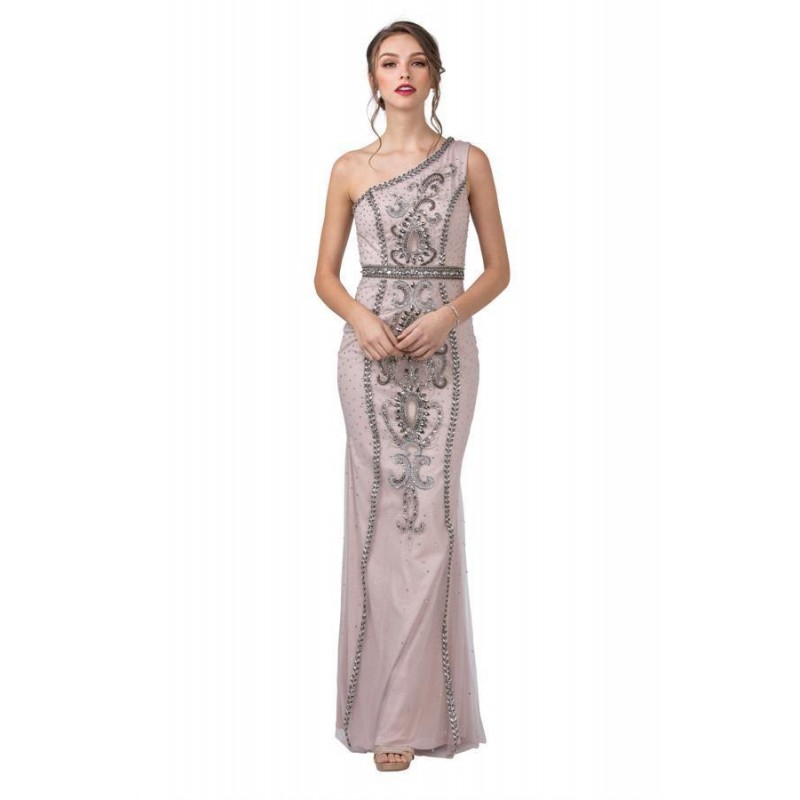 Long Prom Formal One Shoulder Cape Dress