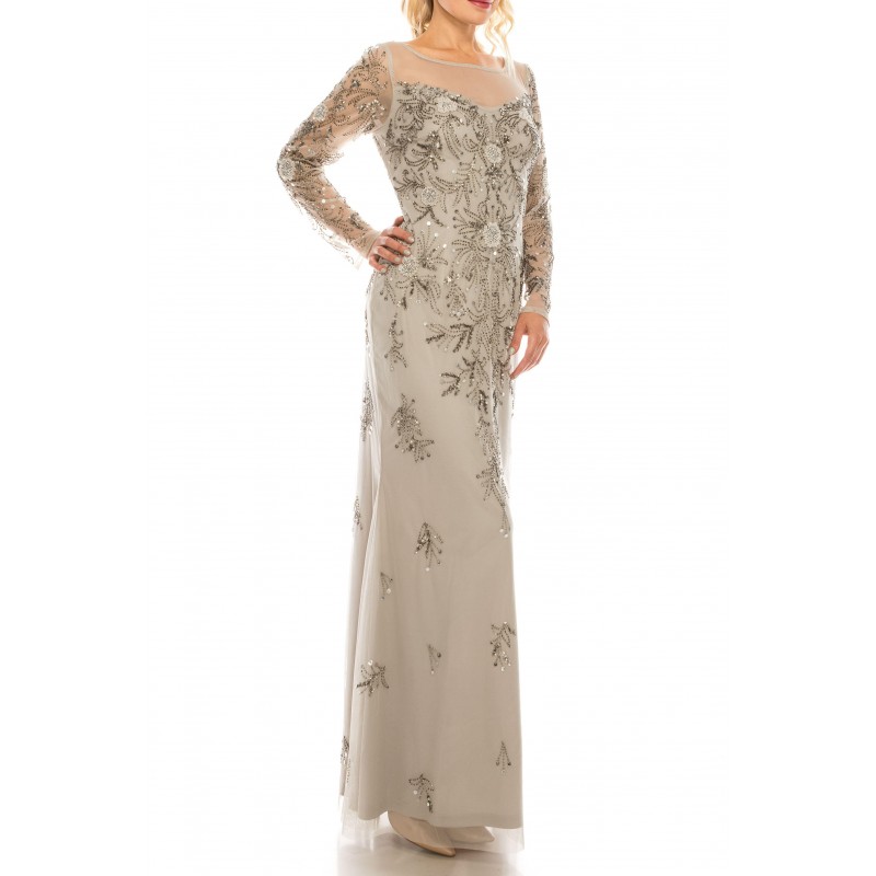 Adrianna Papell Long Beaded Evening Gown AP1E205388