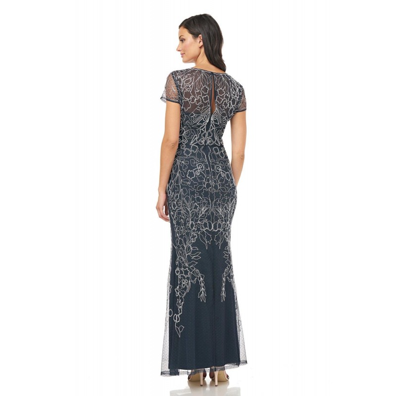 JS Collections Long Formal Short Sleeve Dress 866758