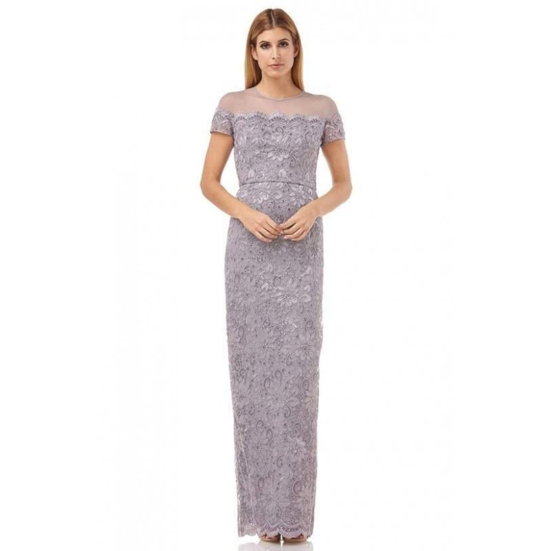 JS Collections Long Formal Floral Lace Dress 866648