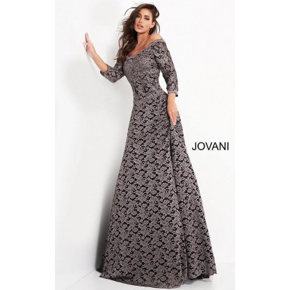 Jovani Long Off the Shoulder Formal Dress 03357