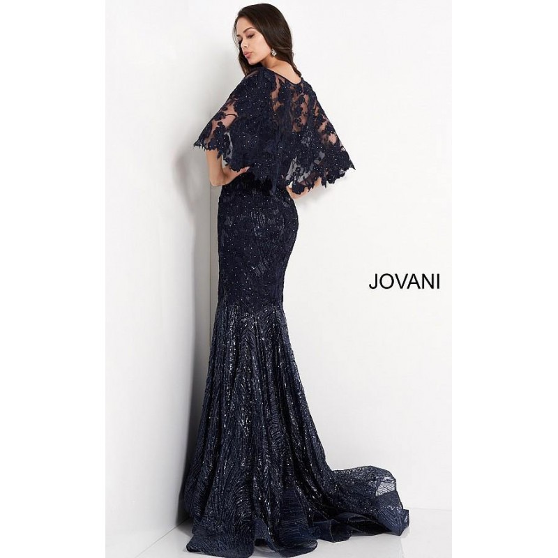 Jovani Long Mother of the Bride Lace Dress 03158