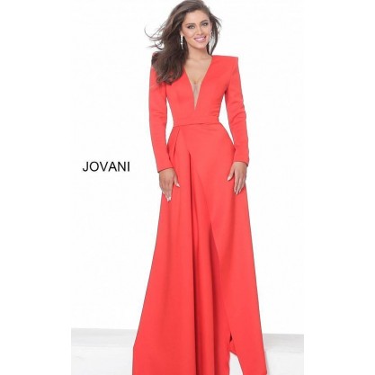 Jovani Long Sleeve Formal Evening Dress 03644