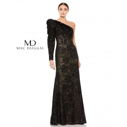 Mac Duggal Long Formal Floral Lace Dress 12444
