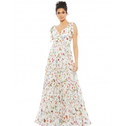 Mac Duggal Long Formal Sleeveless Floral Gown 55422