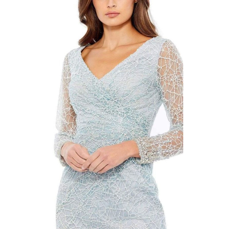 Mac Duggal Long Sleeve Cocktail Lace Dress 12408