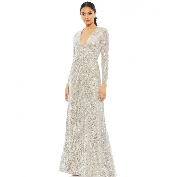 Mac Duggal Long Sleeve Formal Evening Dress 26552