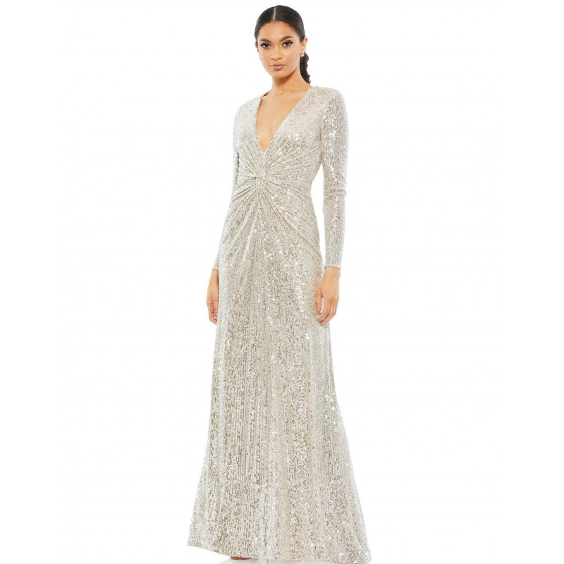 Mac Duggal Long Sleeve Formal Evening Dress 26552