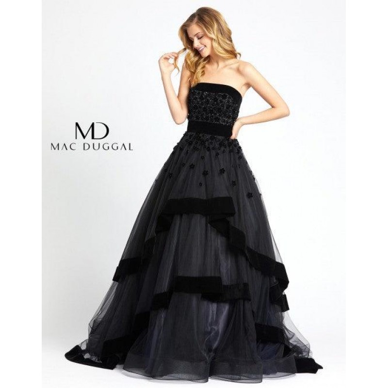 Mac Duggal Long Prom Strapless Formal Dress 66346 Sale