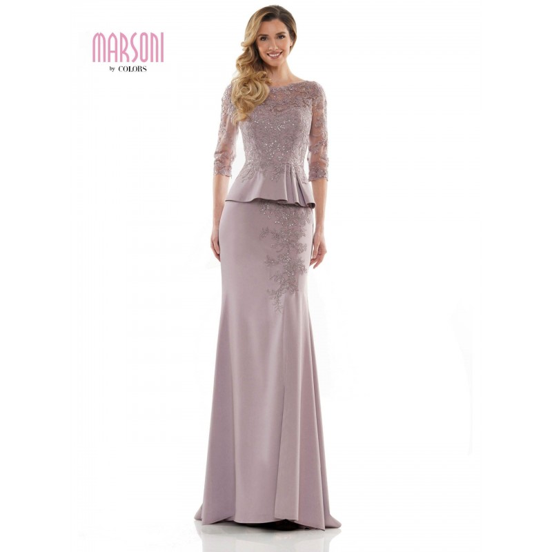 Marsoni Peplum Mother of the Bride Long Gown 1124