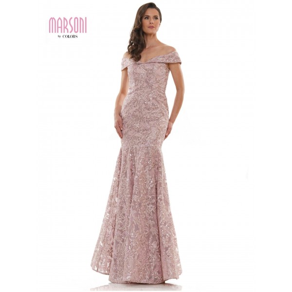 Marsoni Long Formal Fitted  Lace Long Gown 1118