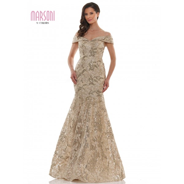 Marsoni Long Formal Fitted  Lace Long Gown 1118