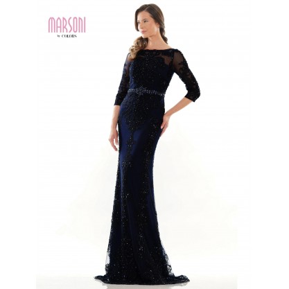 Marsoni Mother of the Bride Long Lace Dress 1123