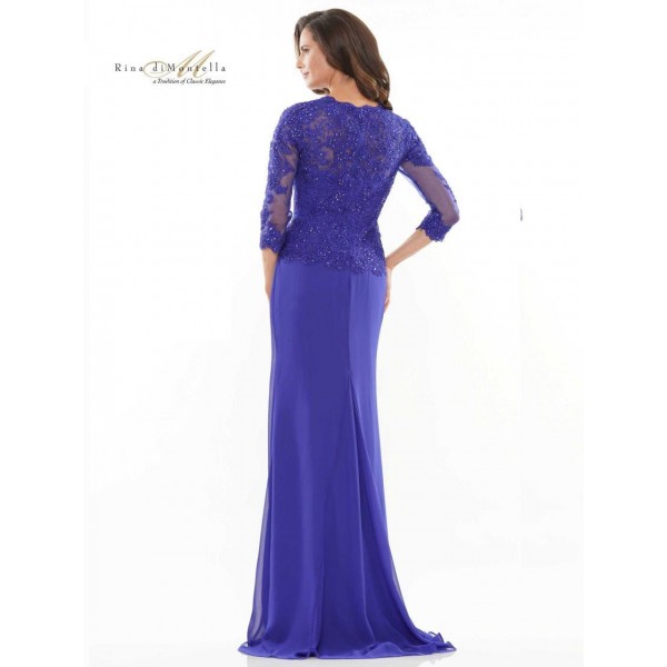 Rina di Montella Long Formal Chiffon Dress 2744