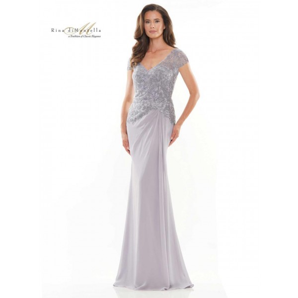 Rina di Montella Beaded Long Formal Dress 2743