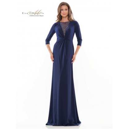 Rina di Montella Long Formal Long Sleeve Dress 2730
