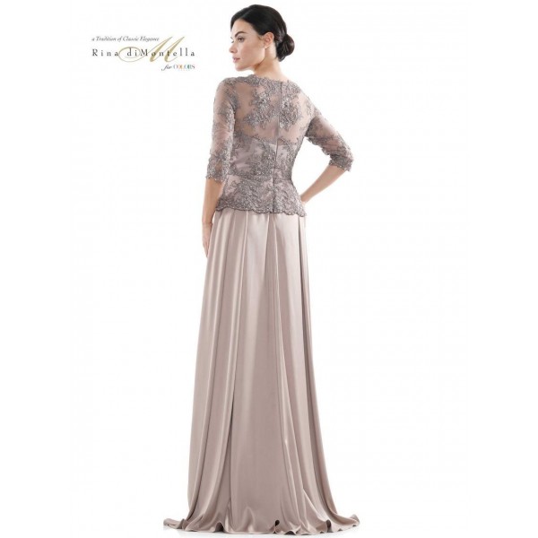 Rina di Montella Long Formal Long Sleeve Dress 2720