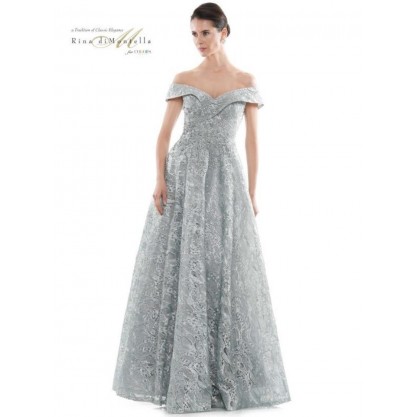 Rina di Montella Formal Off Shoulder Long Gown 2715