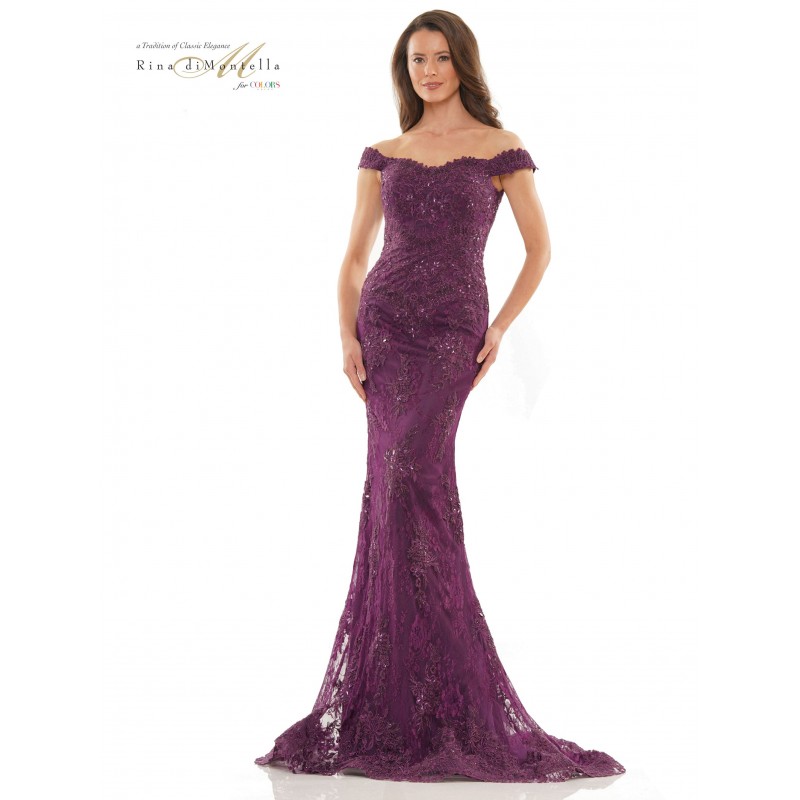 Rina di Montella Long Formal Beaded Dress 2711