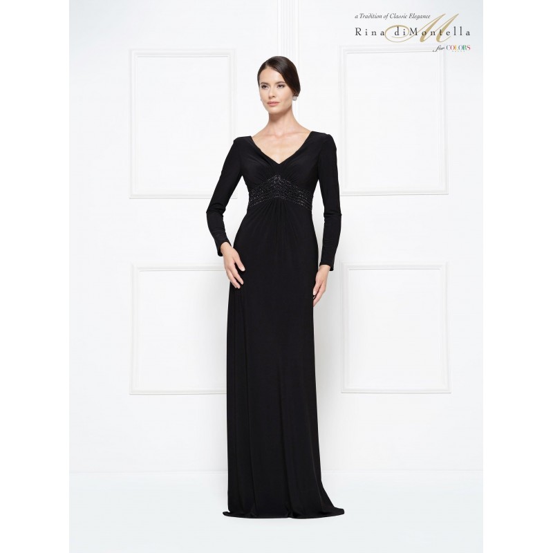 Rina di Montella Formal Long Sleeve Dress 2691