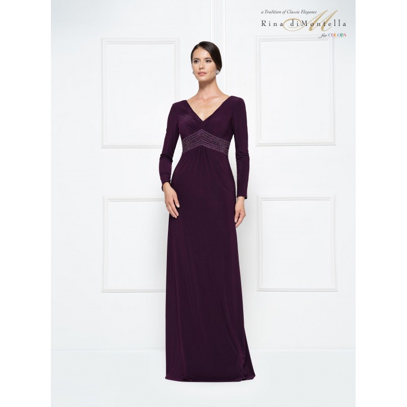 Rina di Montella Formal Long Sleeve Dress 2691
