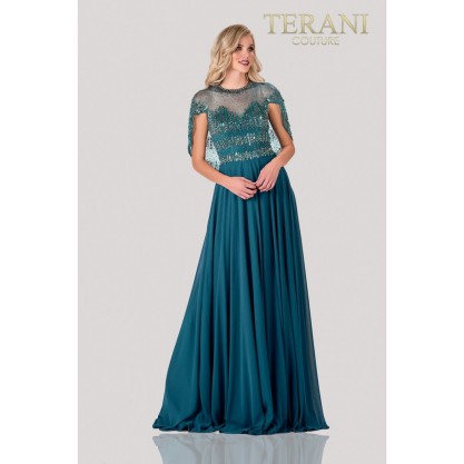 Terani Couture Long Formal Beaded Dress 2111M5295