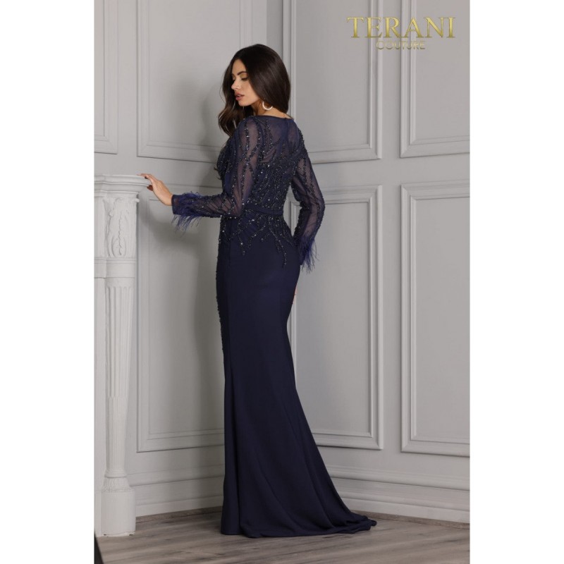 Terani Couture Long Sleeve Formal Dress 2111M5277