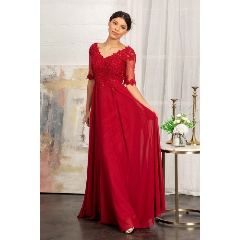 Long Sleeve Mother of the Bride Formal Dress