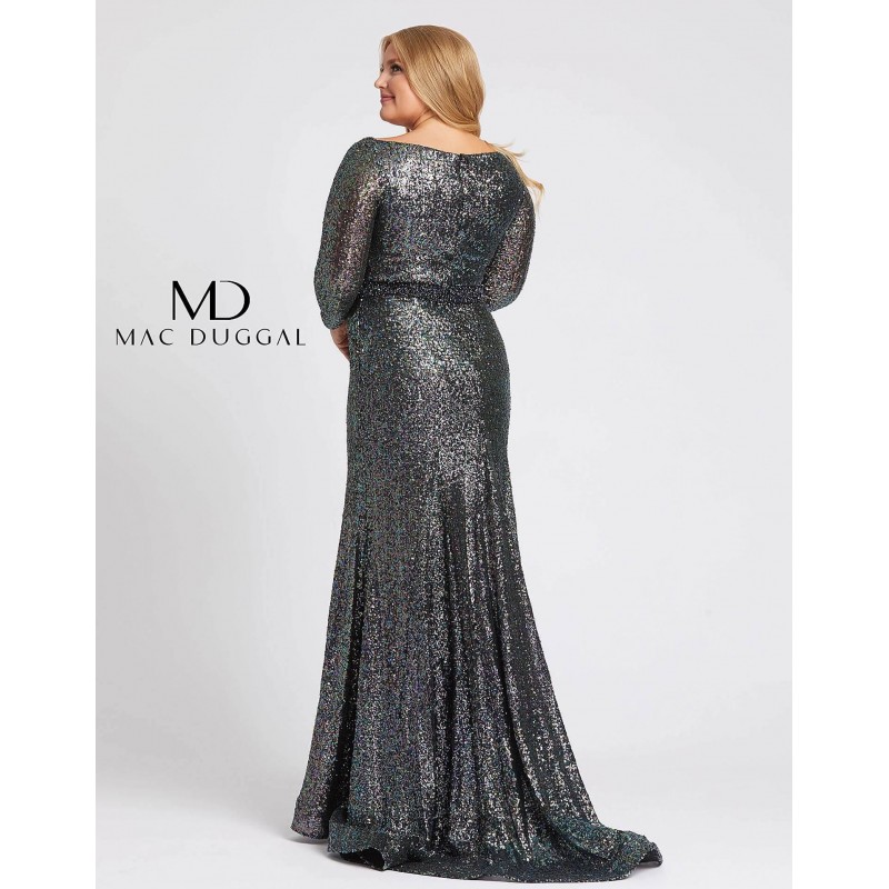 Mac Duggal Fabulouss Long Sleeve Plus Size Dress Sale 67246F