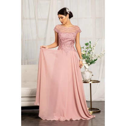 Long Formal Chiffon Mother of the Bride Dress