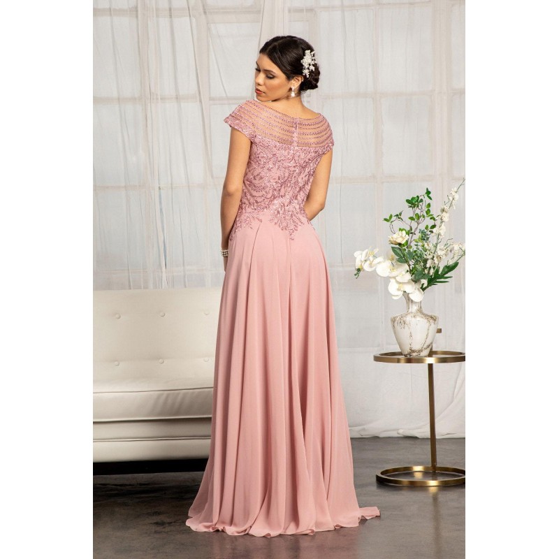 Long Formal Chiffon Mother of the Bride Dress