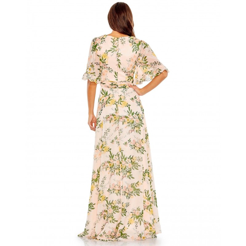 Mac Duggal Long Formal Floral Chiffon Dress 11320