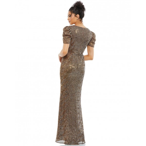 Mac Duggal Long Formal Metallic Dress 26661