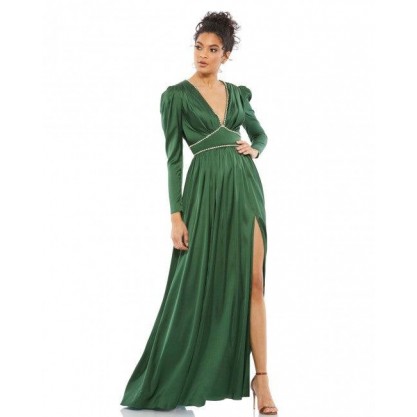 Mac Duggal Long Sleeve Formal Evening Gown 55702
