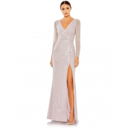 Mac Duggal Long Sleeve Formal Evening Dress 93660
