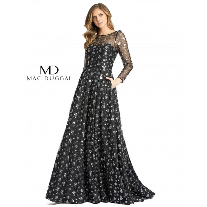 Mac Duggal Long Sleeve Formal Dress 12360 Sale